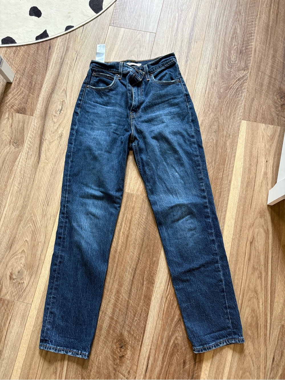 Levi's Women's Straight-Leg Jeans in Dark Blue Wash